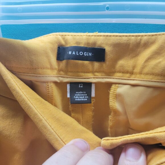 Halogen Womens Mustard Yellow Pants Size 12 - Picture 3 of 7